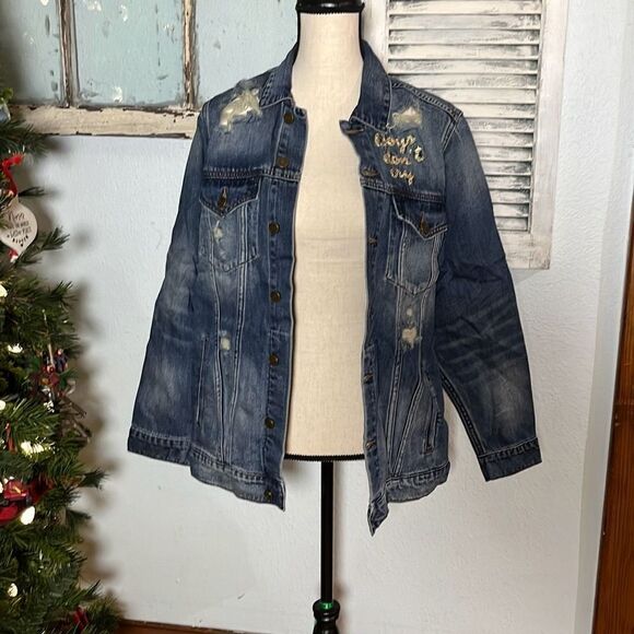 NWT Oversized Jean Jacket by Sandrine Rose Free People Collab - Picture 1 of 13